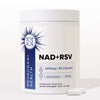 Neurogan Health NAD and Resveratrol capsules in a clear bottle, dietary supplement for energy and longevity, 56 capsules.