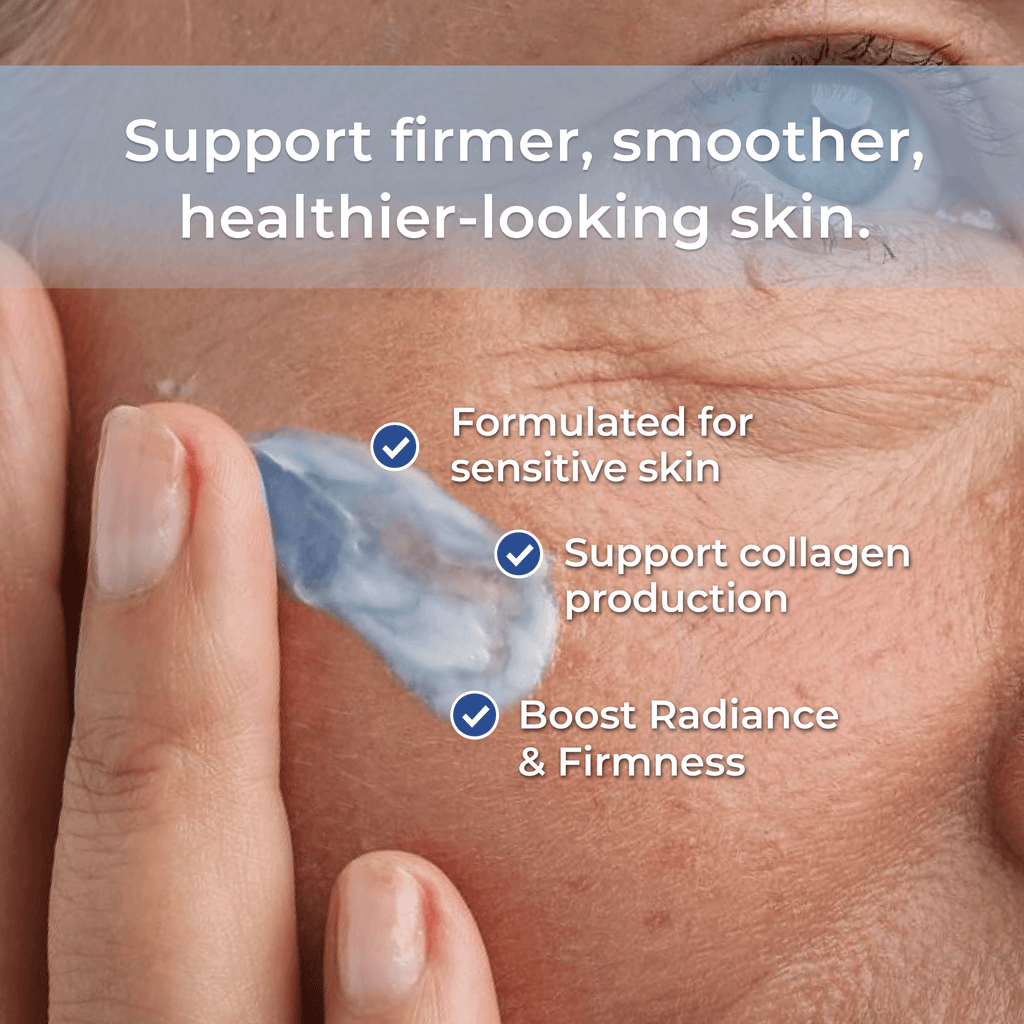 Neurogan Health GHK-Cu Copper Peptide Face Cream jar showing cream texture and copper peptide label on the packaging.