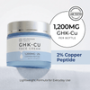 Neurogan Health GHK-Cu Copper Peptide Face Cream jar with label, highlighting 1200mg concentration for skincare.