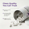 Neurogan Health NMN and Resveratrol capsules in a clear bottle, showing the supplement pills for vitamins and health support.