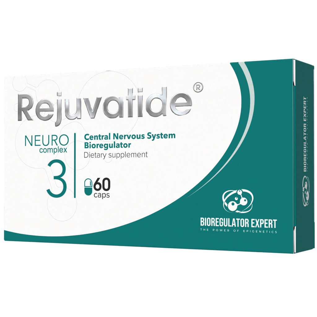 Neuro Complex bioregulator capsules from Integrative Peptides, showing a close-up of the 60 capsule bottle on a white background.