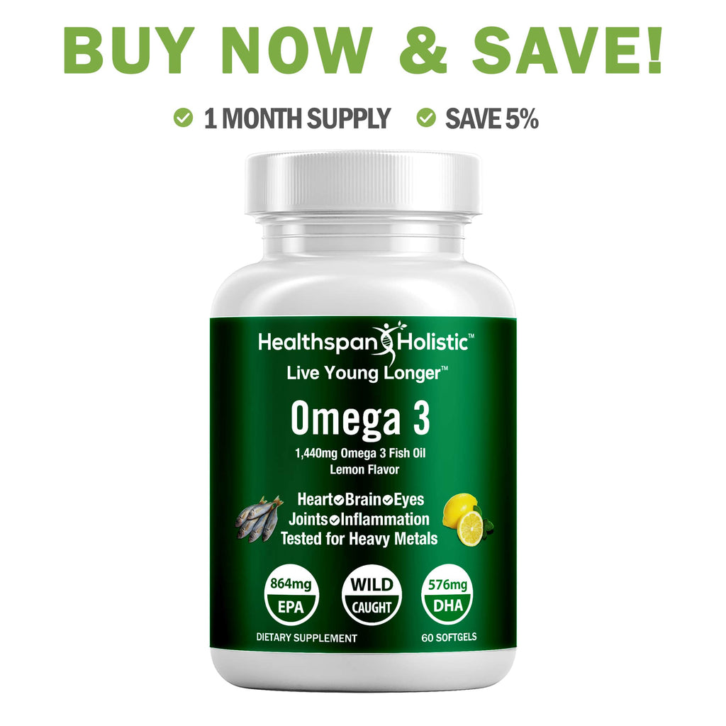 High Dose Omega 3 EPA DHA 60 Softgels - Healthspan Holistic