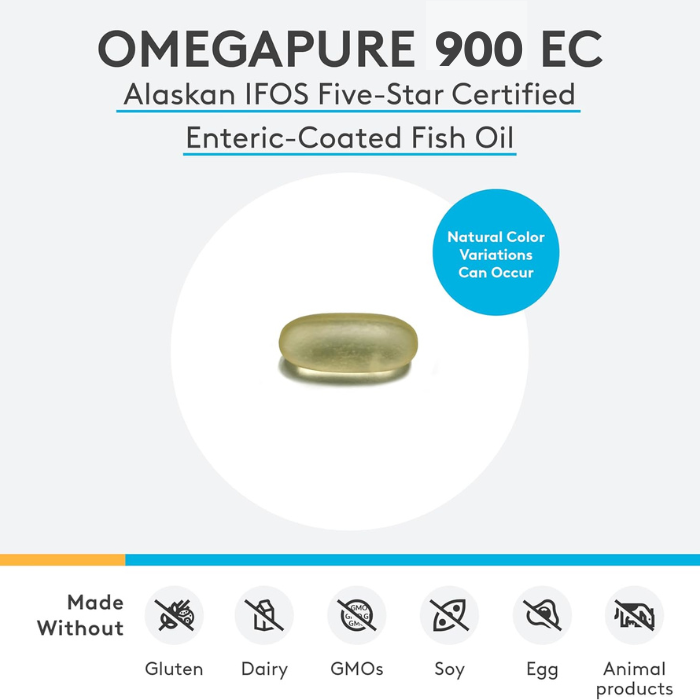 OmegaPure 900 EC™ 120 Softgels - XYMOGEN® - Healthspan Holistic