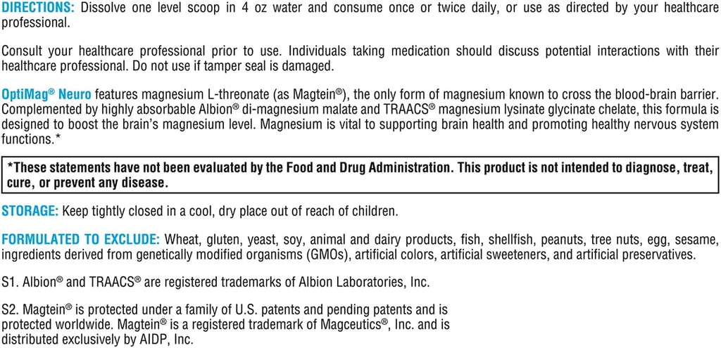 OptiMag® Neuro Mixed Berry 30 Servings - XYMOGEN® - Healthspan Holistic