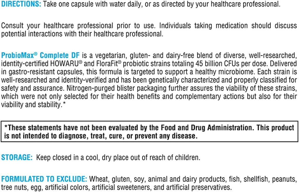 ProbioMax® Complete DF 30 Capsules - XYMOGEN® - Healthspan Holistic