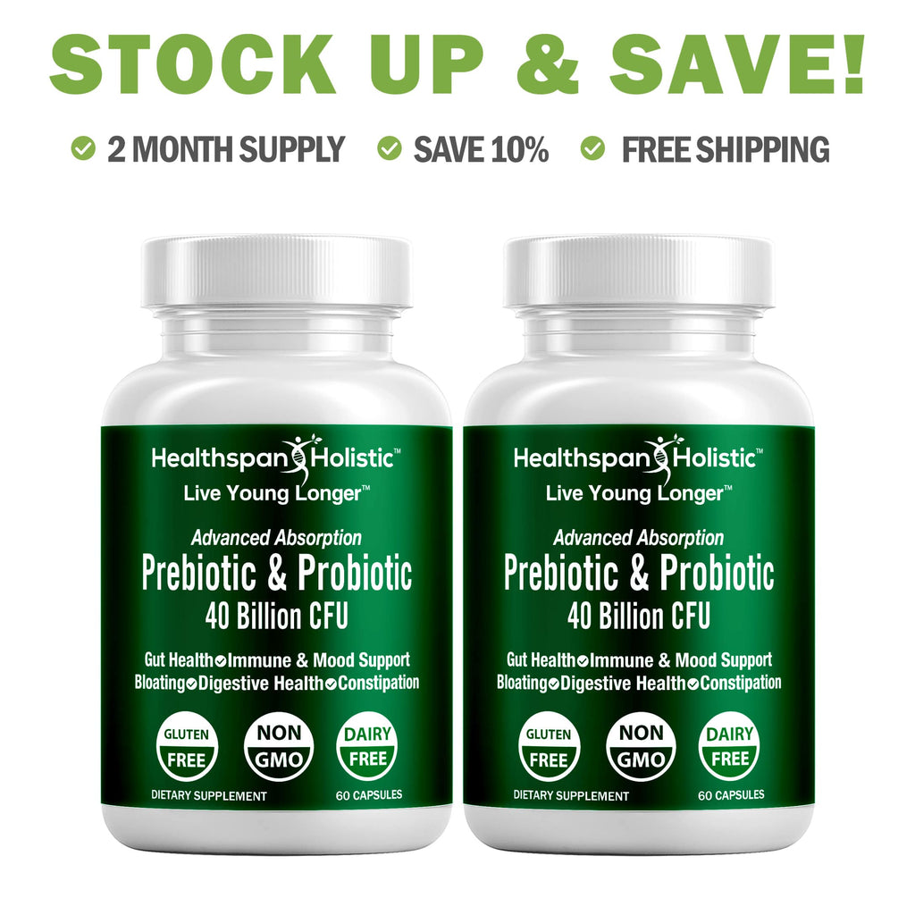 Pre/Probiotic 40 Billion CFU 60 Capsules - Healthspan Holistic