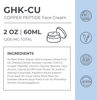 Neurogan Health GHK-Cu Copper Peptide Face Cream jar with product label and cream visible inside.