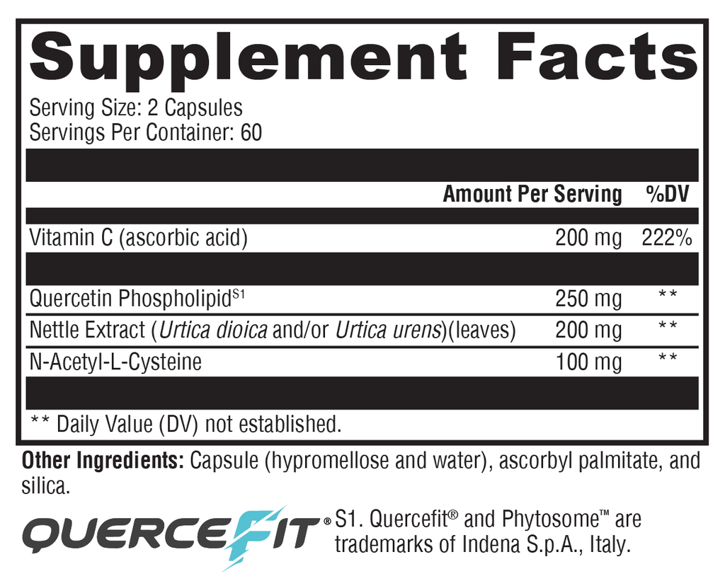 Quercetin 20× Plus 120 Capsules - XYMOGEN® - Healthspan Holistic