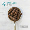 Neurogan Health sea moss capsules in a bottle, showing the supplement's dosage and soft gel form for immune support.