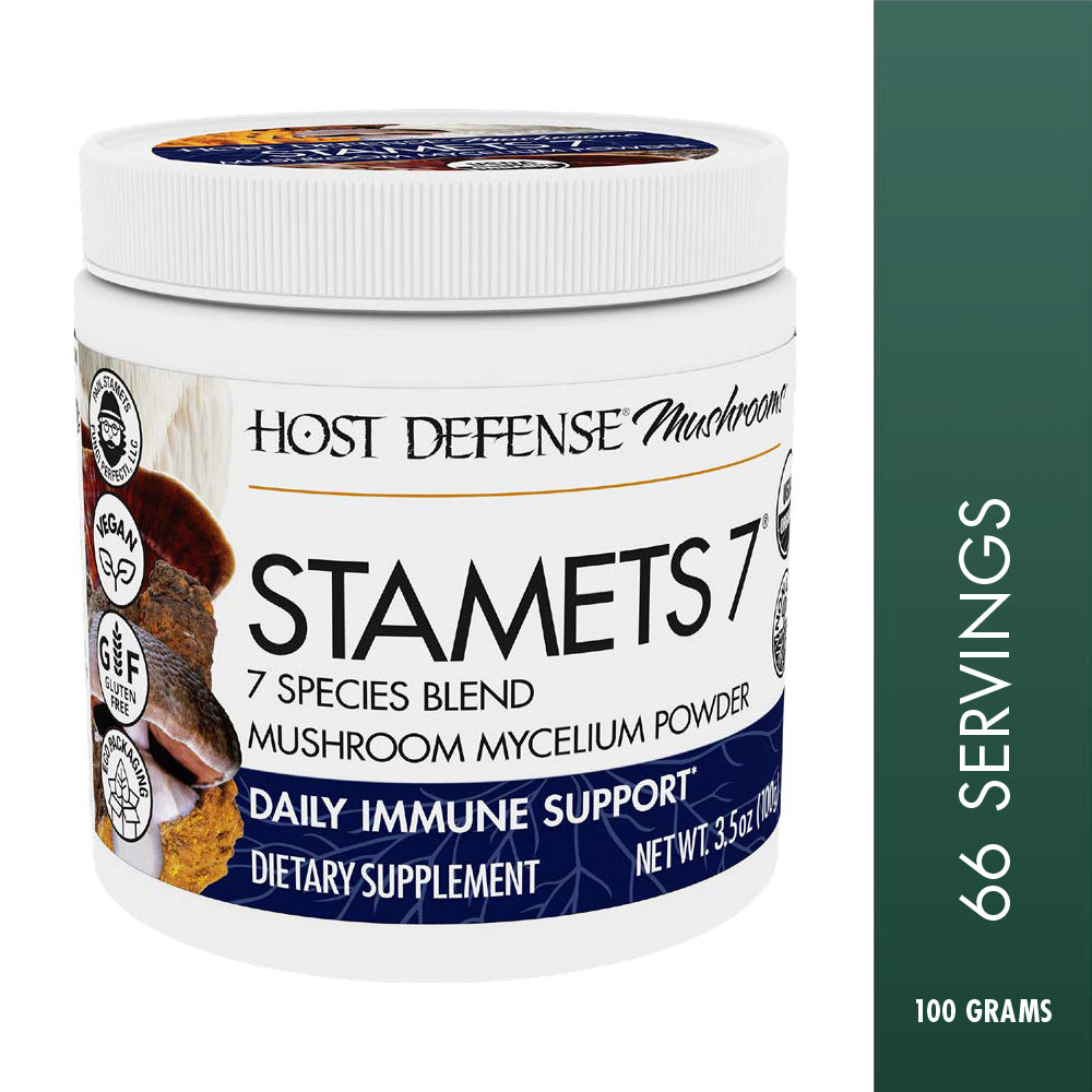 Stamets 7® Mushroom Mycelium Powder 66 Servings - Host Defense - Healthspan Holistic