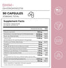Supplement facts label for Neurogan Health Dihydromyricetin Capsules (DHM) showing ingredient details and nutritional information.