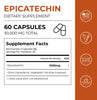 Neurogan Health Epicatechin supplement capsules with supplement facts label showing nutritional information and ingredients.