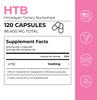 Neurogan Health Himalayan Tartary Buckwheat (HTB) capsules supplement facts label showing nutritional information and ingredient details.