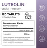 Neurogan Health Luteolin Tablets supplement facts label showing vitamin and supplement information on a white background.