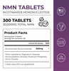 Neurogan Health NMN tablets supplement facts label showing 30000mg of NMN in dietary vitamins and supplements.