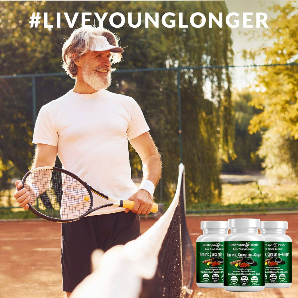 Organic Turmeric + Ginger 60 Capsules - Healthspan Holistic - Healthspan Holistic