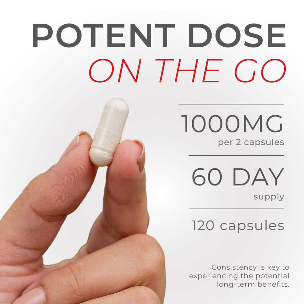 Urolithin A Pro capsules by Neurogan Health with dosage information, showing the supplement container and capsules.