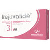 Woman Complex female reproductive system bioregulator capsules by Integrative Peptides, shown in a close-up of the bottle and capsules.