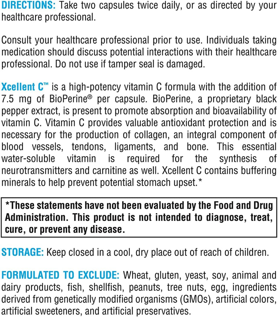 Xcellent C™ 120 Capsules - XYMOGEN® - Healthspan Holistic