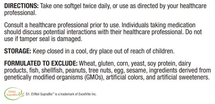 Xcellent E™ 60 Softgels - XYMOGEN® - Healthspan Holistic