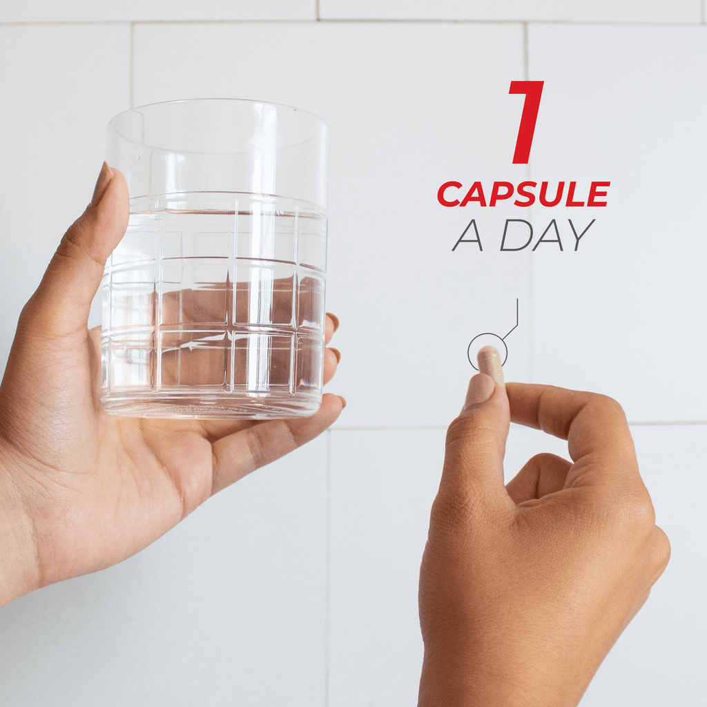 Neurogan Health Urolithin A capsules in a bottle, dietary supplement for cellular health and aging support.