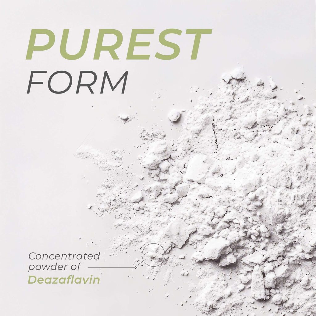 Pure Deazaflavin capsules from Neurogan Health, a vitamin supplement with the purest form of Deazaflavin.